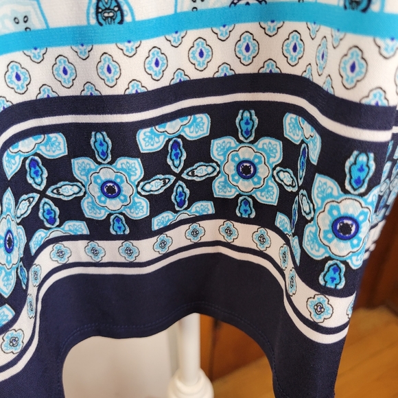 NWT Womans Dana Buchman Hardware top Silver Hardware at neckline Size XL - Picture 6 of 12